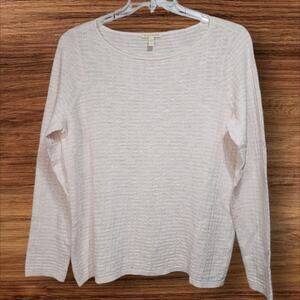 Eileen Fisher Women's Light Pink Organic Linen Cotton Blend Sweater Size 2XL